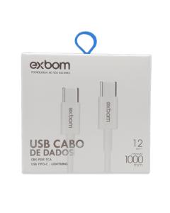 Cabo De Dados Turbo Para Celular Tipo C Para Tipo C -Exbom