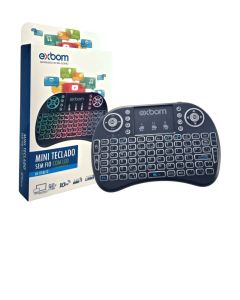 Mini Teclado Wirelles Sem Fio Touch Led Colorido 