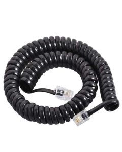 Cabo Expiral 2m Para Telefone RJ11 - Preto