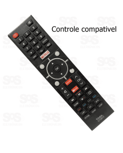 Controle Remoto Compatível Com Tv Semp Toshiba com NetFlix e YouTube - CT-6810