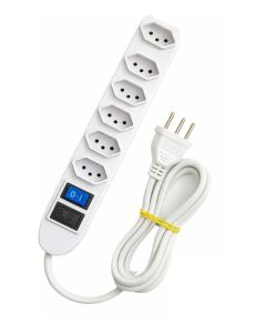 Filtro Linha 6 Tomadas 1,5m Com Proteção Energia Knup