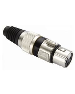 Plug Microfone XLR Canon Femea de Metal