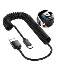 Cabo Tipo C Turbo Espiral 3.0 1.5m Carregamento Rápido