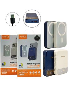 Power Bank Magnético Kaidi 998 10.000 Mah Magsafe Kd-998 Azul