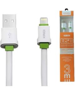 Cabo Dados e Carregamento 3 Mt Usb Para iPhone Kaidi KD-330A