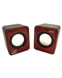 Caixa De Som Para Pc Computador E Notebook Som Acustico - Vermelho