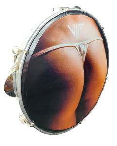 Pandeiro Vip 10 Pele Leitosa Prive Branco Abs Platinela Inx - Branco